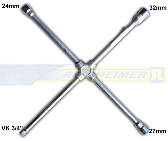 Kreuzschlüssel 24x32x27x3/4" 4-kant