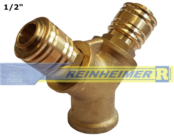 Verteiler 2-Wege/Kupplung G1/2I=18,6mm