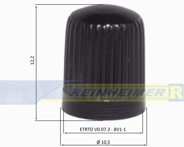 VC8-Cap/black Ventilkappe