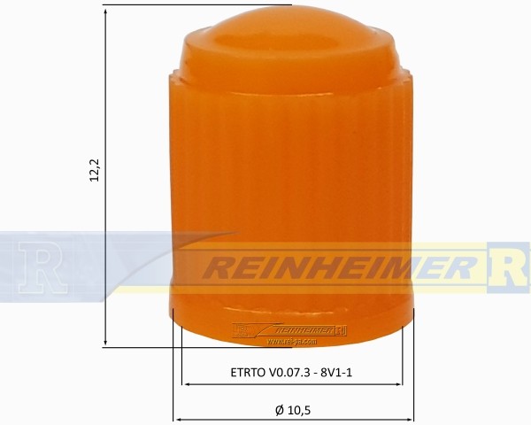 VC8-Cap/orange Ventilkappe