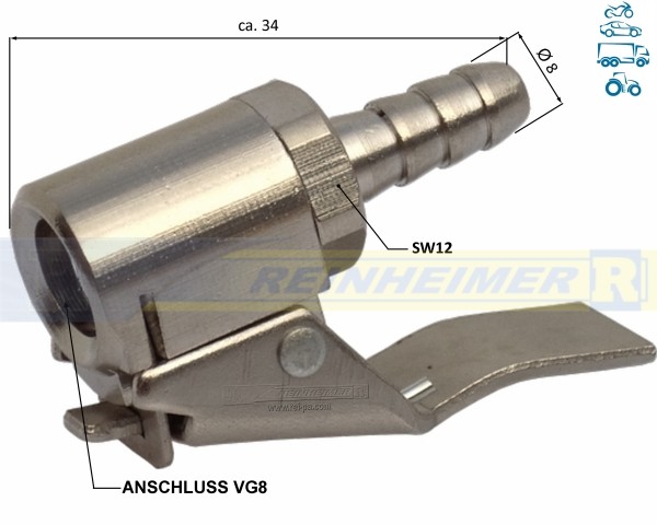 AC01-Clip/D=8 Klipstecker