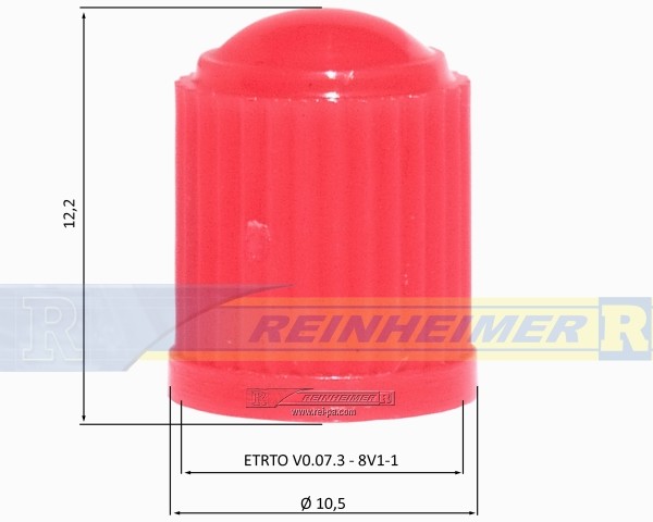 VC8-Cap/red Ventilkappe